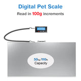 1100Lbs x 0.2Lbs Digital Livestock Scale Large Pet Vet Scale Stainless Steel Platform Electronic Postal Shipping Scale Heavy Duty Large Dog Hog Sheep Goat Pig Sheep