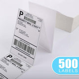 4"x6" Direct Thermal Shipping Labels – 6 Packs of 500 (Total 3,000 Labels) | Fanfold | BPA & BPS Free | Strong Adhesive | Waterproof | Compatible with Zebra & Rollo Thermal Printers