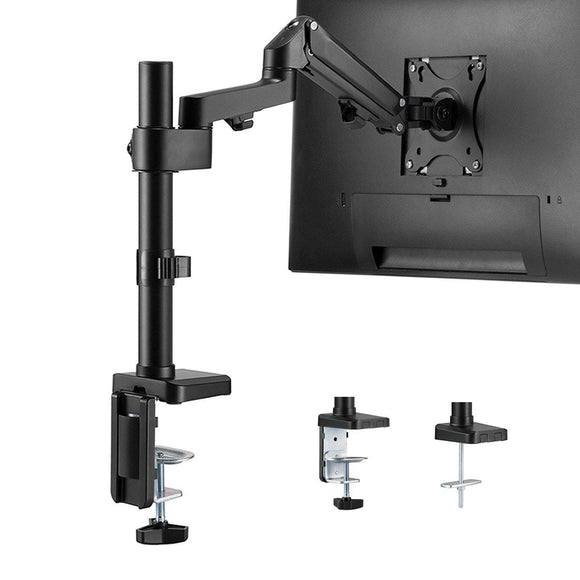 Single Monitor Stand - Gas Spring Single Arm Monitor Desk Mount Fit 17