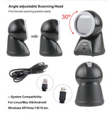 Desktop Barcode Scanner 1D 2D QR Code USB Laser Counter Top POS Bar code Reader