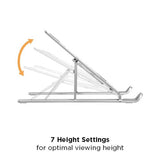 Portable Laptop Desk Stand Foldable, Ergonomic Ventilated Laptop Riser Compatible with 10-16” Laptops - syson