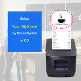 "DHCP" 80mm Thermal Receipt Printer with USB LAN Port for Restaurant Receipt and Kitchen Printing ESC/POS Support Linux Windows