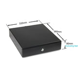 13" POS Automatic Cash Drawer with Removable Coin Tray 4B4C, 2 Keys, Compatible POS Receipt Printer - syson