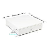 Syson POS White13 Manual Push Open Cash Drawer with Removable Coin Tray 4 Bill/ 4 Coin, 2 Keys