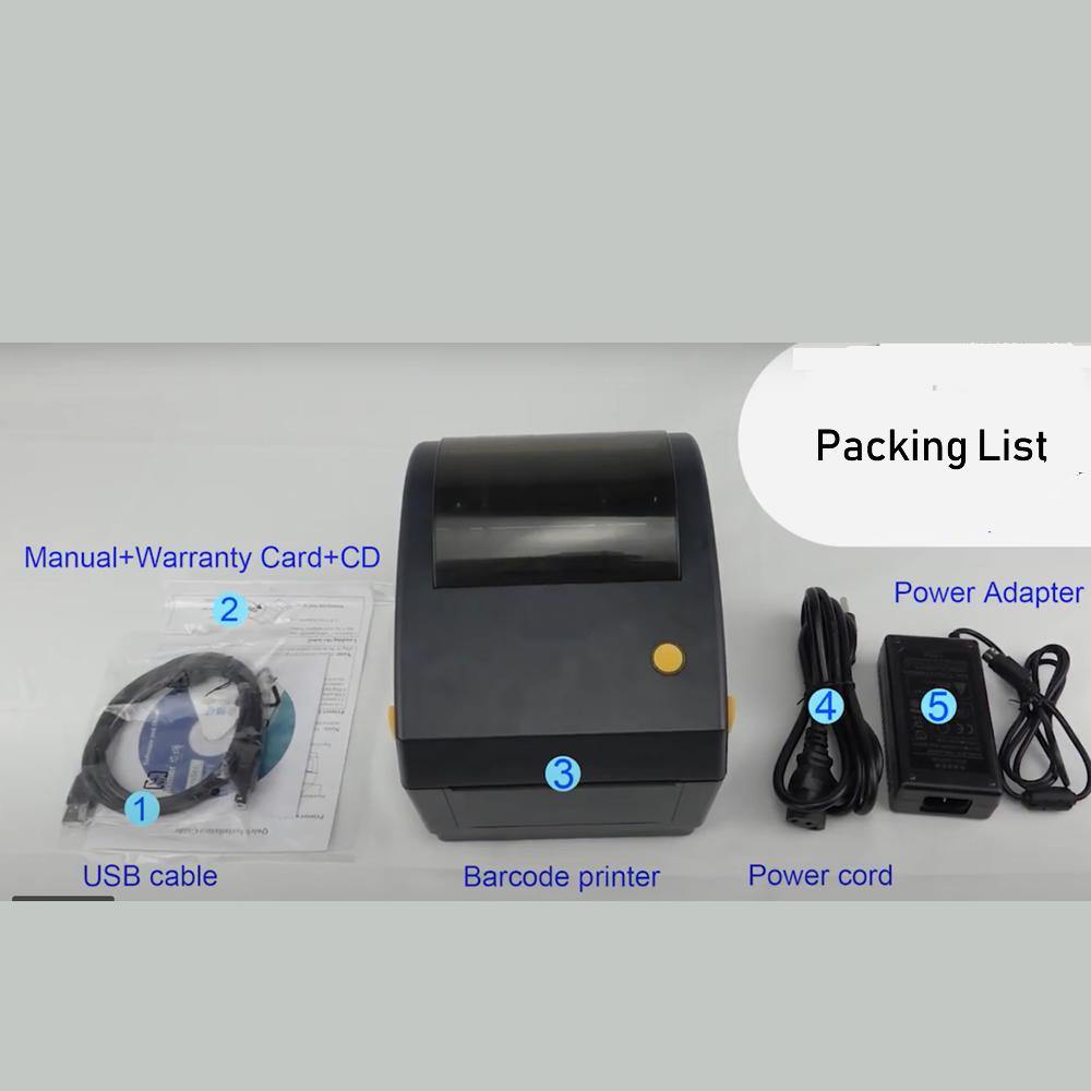 Shipping Direct Thermal Label Printer, 5 in/s Print Speed, 203 dpi Print Resolution, 4.25" Print Width, USB - syson