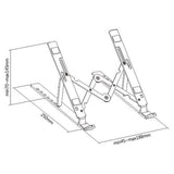 Portable Laptop Desk Stand Foldable, Ergonomic Ventilated Laptop Riser Compatible with 10-16” Laptops - syson