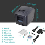 *WiFi* *DHCP* Kitchen Printer 80mm Thermal Receipt Printer with USB LAN Port for Restaurant Receipt and Kitchen Printing ESC/POS Support Linux Windows