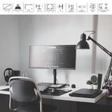 Single Monitor Mount for 13: to 32" Screen, Adjustable Height, Tilt, Swivel, Rotation - syson