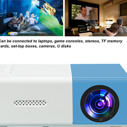 Mini Projector Portable Projector for Cartoon Kids 1080P FHD Mini Movie Projector Home Theater 60" Display Supported, 30,000 Hrs LED Lamp Life, 1500 Lux, Compatible with HDMI/VGA/USB/TV Box/Laptop for Indoor Outdoor