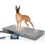 1100Lbs x 0.2Lbs Digital Livestock Scale Large Pet Vet Scale Stainless Steel Platform Electronic Postal Shipping Scale Heavy Duty Large Dog Hog Sheep Goat Pig Sheep