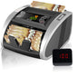 Money Counter with UV, MG, IR Counterfeit Detection, Bill Counter with External Display, 1200/min