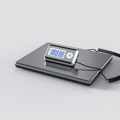 Shipping Scale, 660lb (300Kg) with High Accuracy, Stainless Steel Heavy Duty Large Platform, Scale with Timer/Tare,for Packages/Luggage/Post Office/Home, Battery & DC Adapter Included