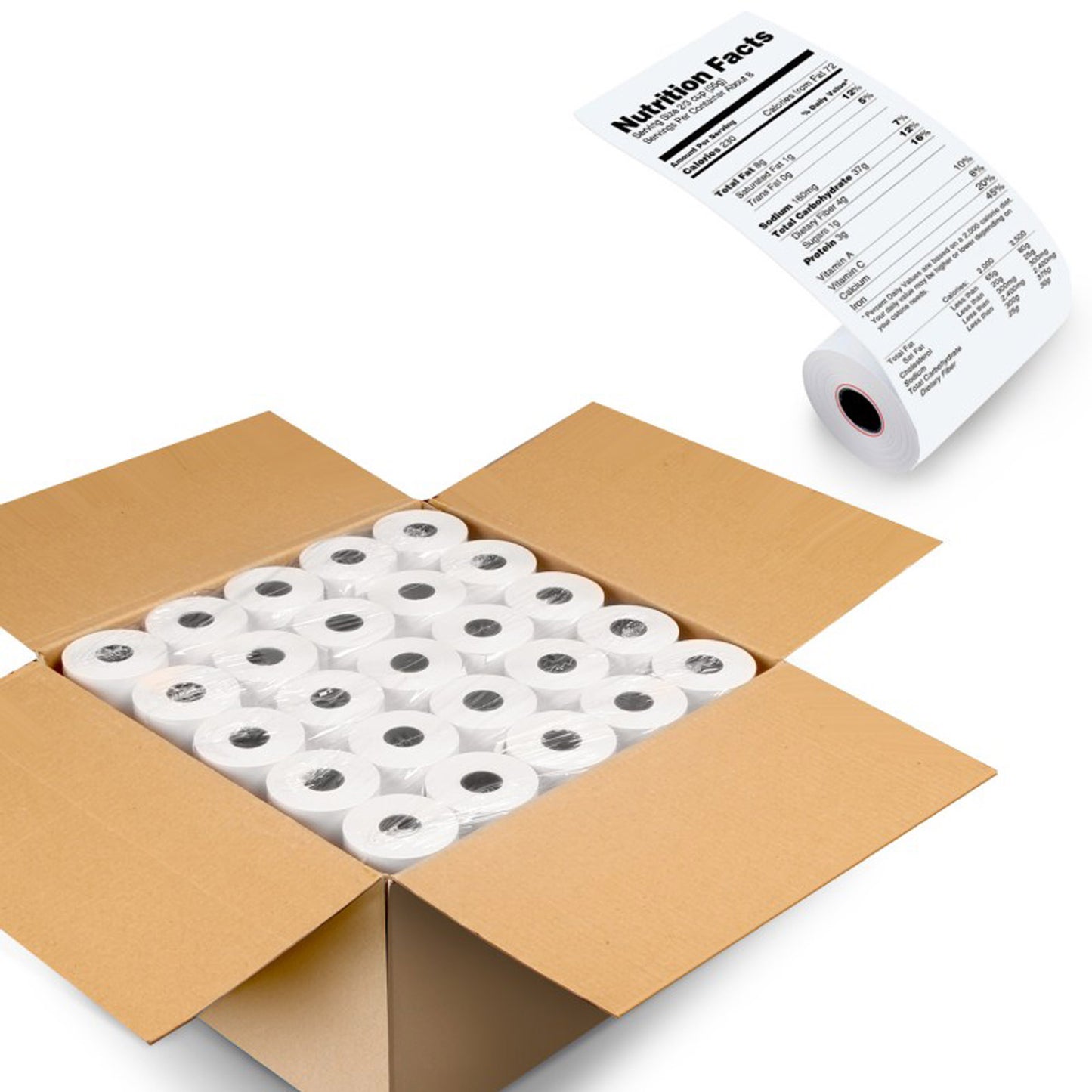 SYSON Thermal Paper Rolls 2 1/4" x 55' (50 Rolls/Case),&nbsp; BPA Free Receipt Paper , 2.25 x 55 ft Thermal Printer Paper Fits 58mm Mini Thermal POS Printer &amp; Square Terminal Credit Card Machines