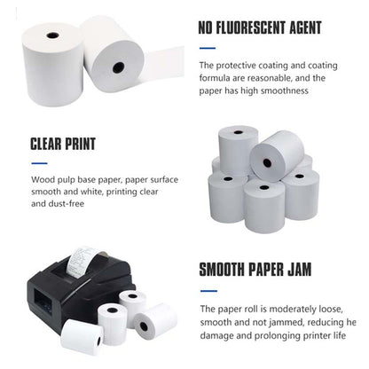 SYSON 3 1/8" × 200' Thermal Paper Rolls – 30 Rolls/Case | BPA-Free 80 mm POS Receipt Paper for Clover, Epson, Star