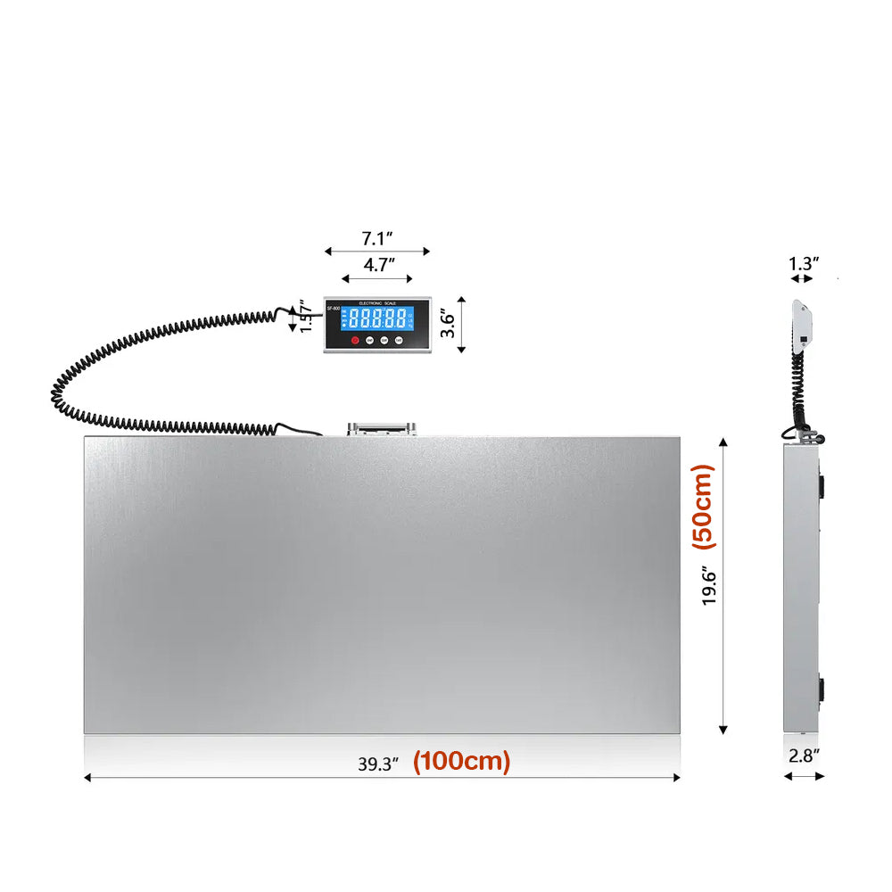 1100Lbs x 0.2Lbs Digital Livestock Scale Large Pet Vet Scale Stainless Steel Platform Electronic Postal Shipping Scale Heavy Duty Large Dog Hog Sheep Goat Pig Sheep