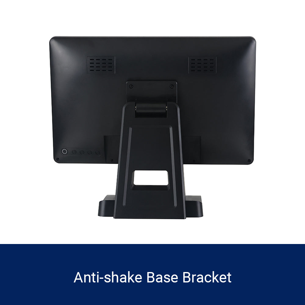 POS 15.6" Capacitive Touch Screen Monitor, 1366×768 LCD Display, 16:9 Wide Screen, Multi-Touch, Supports VGA/HDMI/USB, for POS System, Retail, Restaurant, Kiosk