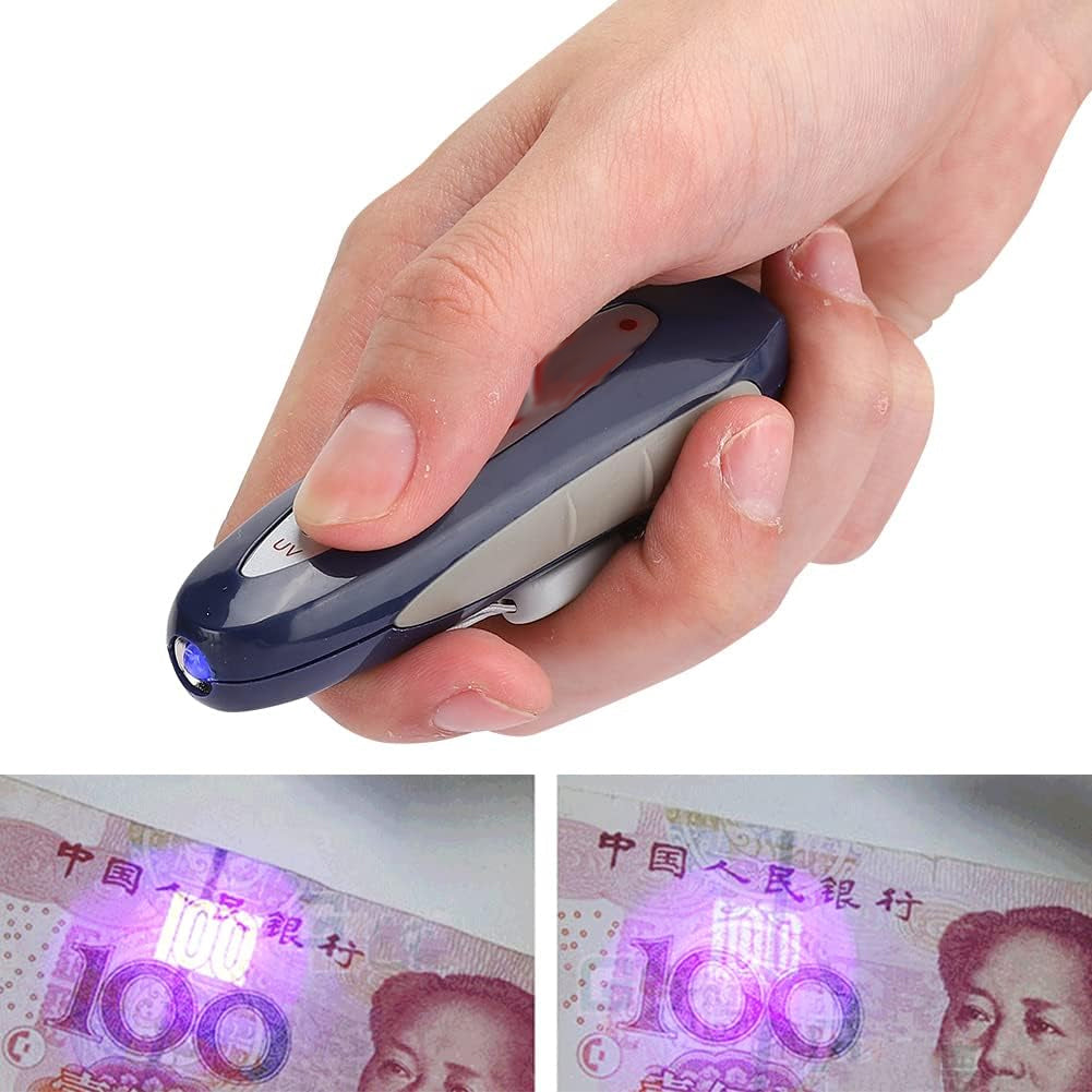 Handheld Counterfeit Bill Detector, 2-in-1 Mini Money Detector with UV and MG