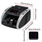 Money Counter with UV, MG, IR Counterfeit Detection, Bill Counter with External Display, 1200/min