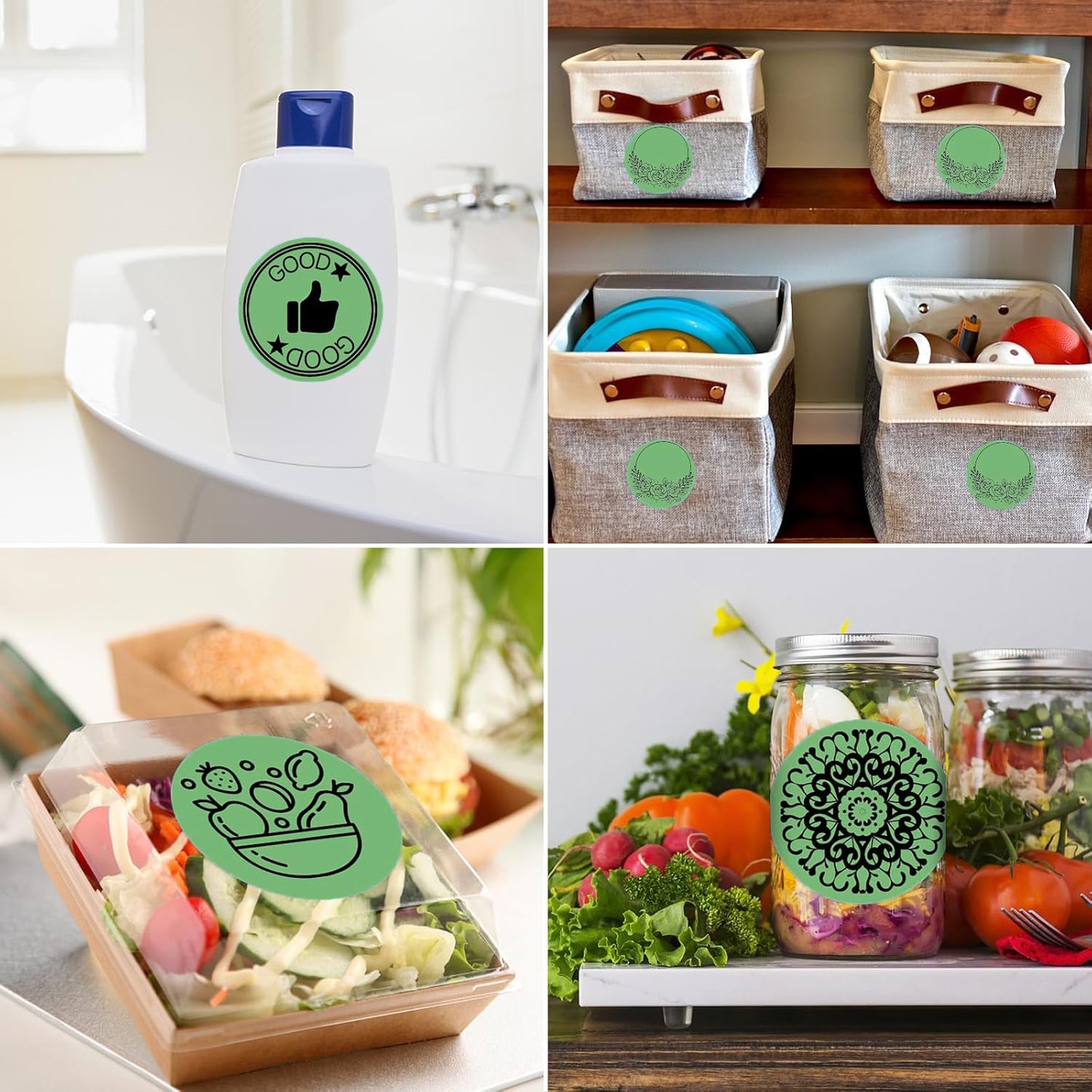 2" Green Round Direct Thermal Labels – 750 Labels per Roll, 2 Rolls per Box | Waterproof, Removable, Self-Adhesive Circle Stickers for Organization & Business