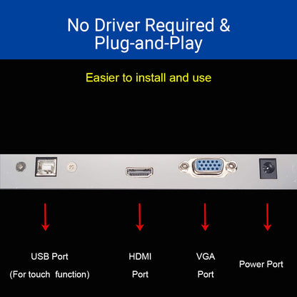 Syson POS 19" Capacitive Touch Screen Monitor, 1280×1024 LCD Display, 4:3 True Flat, Multi-Touch, Supports VGA/HDMI/USB, for POS System, Restaurant, Retail, Kiosk