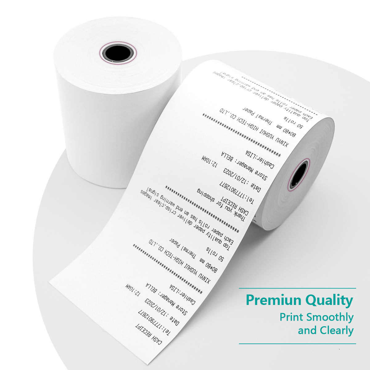 SYSON 3 1/8" × 200' Thermal Paper Rolls – 30 Rolls/Case | BPA-Free 80 mm POS Receipt Paper for Clover, Epson, Star