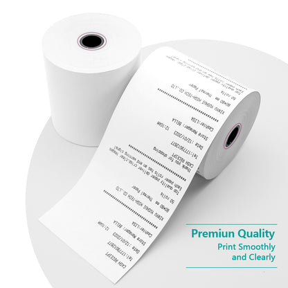 SYSON 3 1/8" × 200' Thermal Paper Rolls – 30 Rolls/Case | BPA-Free 80 mm POS Receipt Paper for Clover, Epson, Star