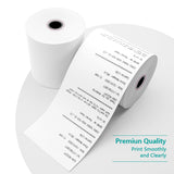 SYSON 3 1/8" x 200' Thermal Paper Rolls, 30 Rolls/Case, BPA-Free Receipt Paper, 80mm POS Printer Paper Compatible with Clover, Epson, Star, NCR, and More