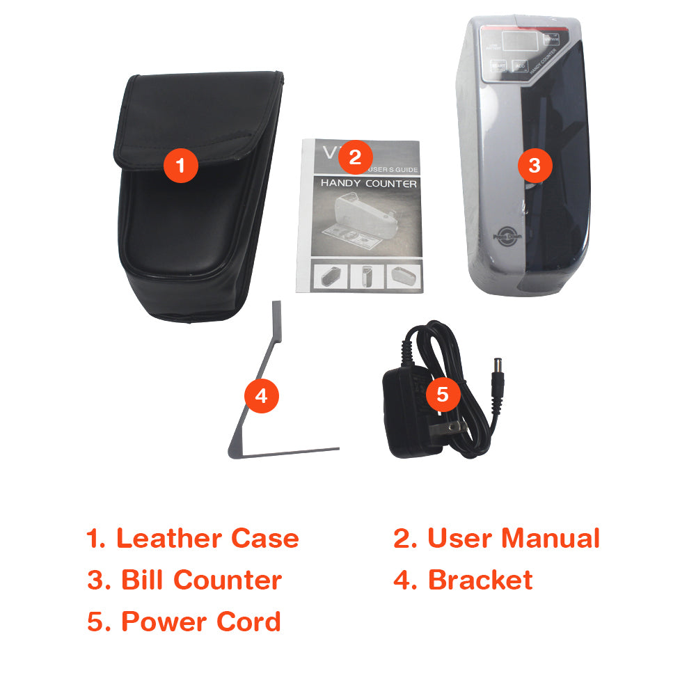 Portable Handy Bill Counter Cash Banknote Counter Money Currency Counting Machine AC or Battery Powered