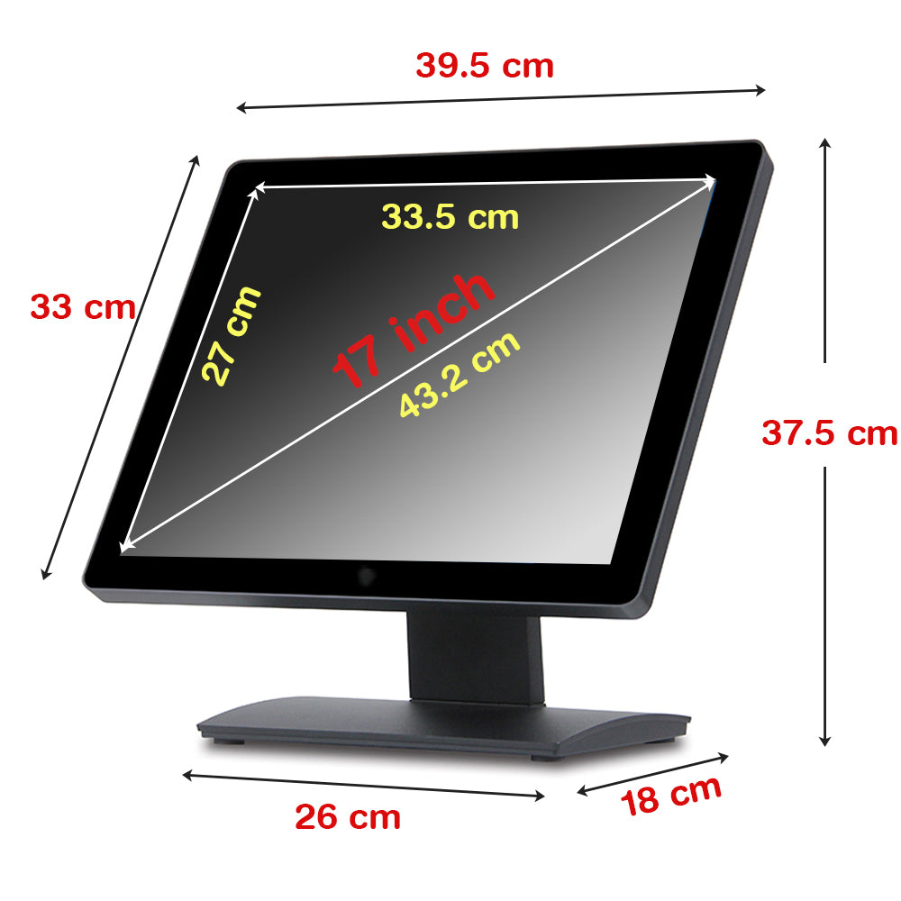 17" Touch Screen POS Capacitive LED Multi-Touch Touch Screen Monitor for Restaurant Kiosk Retail