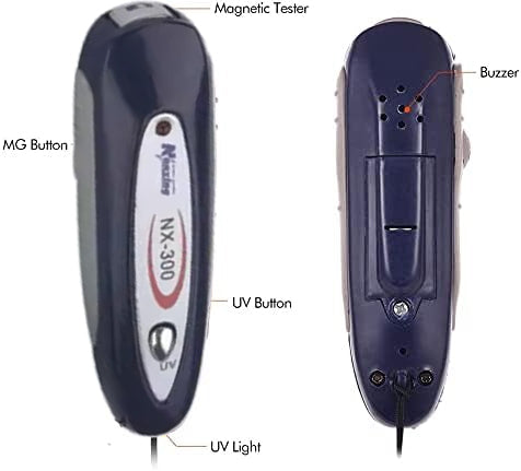 Handheld Counterfeit Bill Detector, 2-in-1 Mini Money Detector with UV and MG