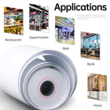 SYSON 3 1/8" x 200' Thermal Paper Rolls, 30 Rolls/Case, BPA-Free Receipt Paper, 80mm POS Printer Paper Compatible with Clover, Epson, Star, NCR, and More