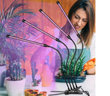 4 LED Grow Light Full Spectrum Plant Lights for Indoor Plants with Auto On/Off Timer