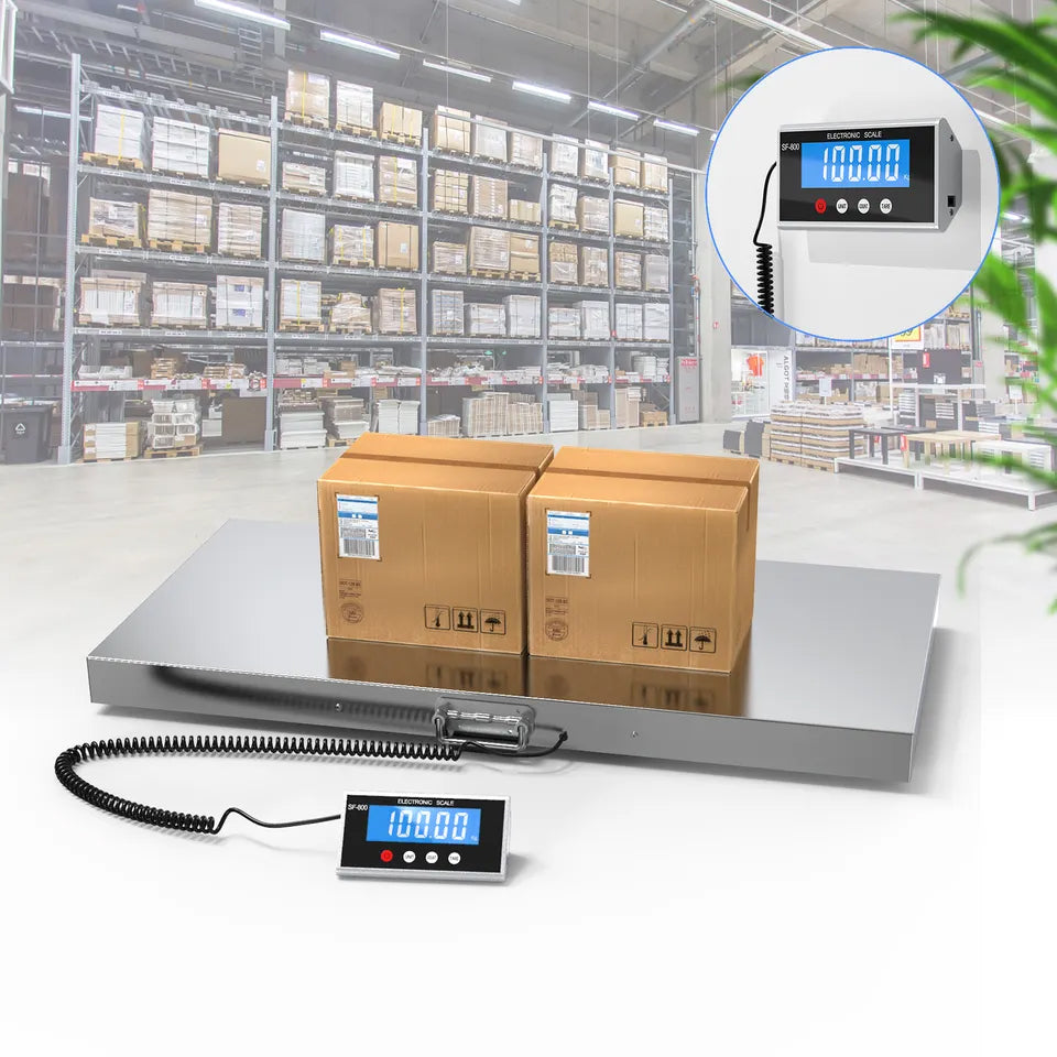 1100Lbs x 0.2Lbs Digital Livestock Scale Large Pet Vet Scale Stainless Steel Platform Electronic Postal Shipping Scale Heavy Duty Large Dog Hog Sheep Goat Pig Sheep