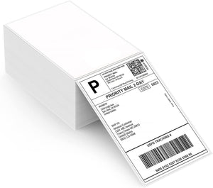 4"x6" Direct Thermal Shipping Labels – 6 Packs of 500 (Total 3,000 Labels) | Fanfold | BPA & BPS Free | Strong Adhesive | Waterproof | Compatible with Zebra & Rollo Thermal Printers