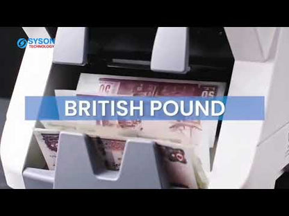 Bank-Grade Multi-Currency Money Counter – 1+1 Pocket Mixed Denomination Bill Counter & Sorter, Dual CIS Sensors, 4.3” Touchscreen, Adjustable Speed, Counterfeit Detection