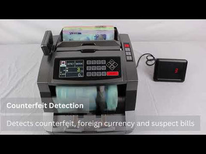 Money Counter Machine Count Value of Bills, UV/MG/IR/DD Counterfeit Detection Bill Counter - Cash Counter with 2.8-inch TFT Display + Side LED Display, 6 Modes Add/Batch/ Count /Auto /Manual/Restart, 1,000 Notes Per Minute