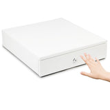 Syson POS White13 Manual Push Open Cash Drawer with Removable Coin Tray 4 Bill/ 4 Coin, 2 Keys