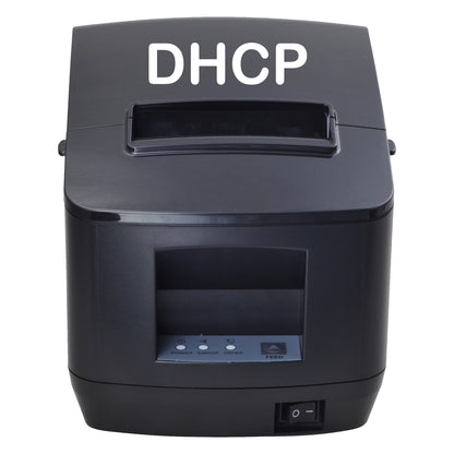 "DHCP" 80mm Thermal Receipt Printer with USB LAN Port for Restaurant Receipt and Kitchen Printing ESC/POS Support Linux Windows