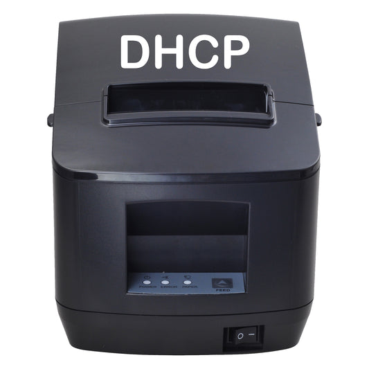 "DHCP" 80mm Thermal Receipt Printer with USB LAN Port for Restaurant Receipt and Kitchen Printing ESC/POS Support Linux Windows