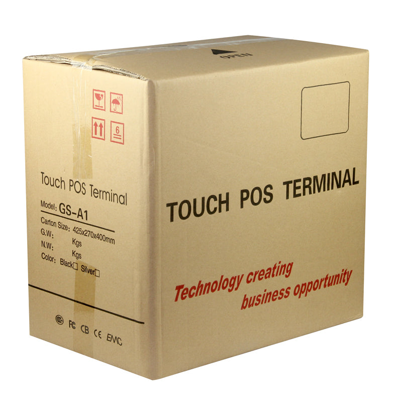 POS All-in-one Terminal  TFT LVDS LED Tablet-like 15" Touch Screen Capacitive with VFD customer display 2 lines , Windows 7