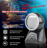Desktop Barcode Scanner 1D 2D QR Code USB Laser Counter Top POS Bar code Reader