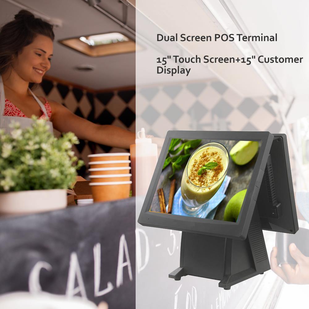 POS All-in-one Terminal 15" Touch Screen+ 15" Customer Screen, Windows 7 - syson