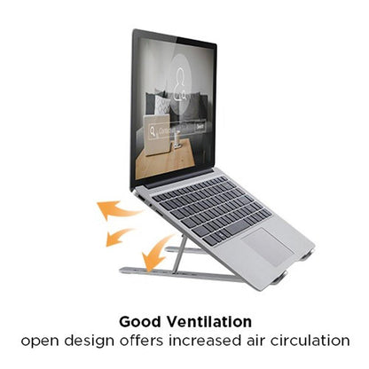 Portable Laptop Desk Stand Foldable, Ergonomic Ventilated Laptop Riser Compatible with 10-16” Laptops - syson