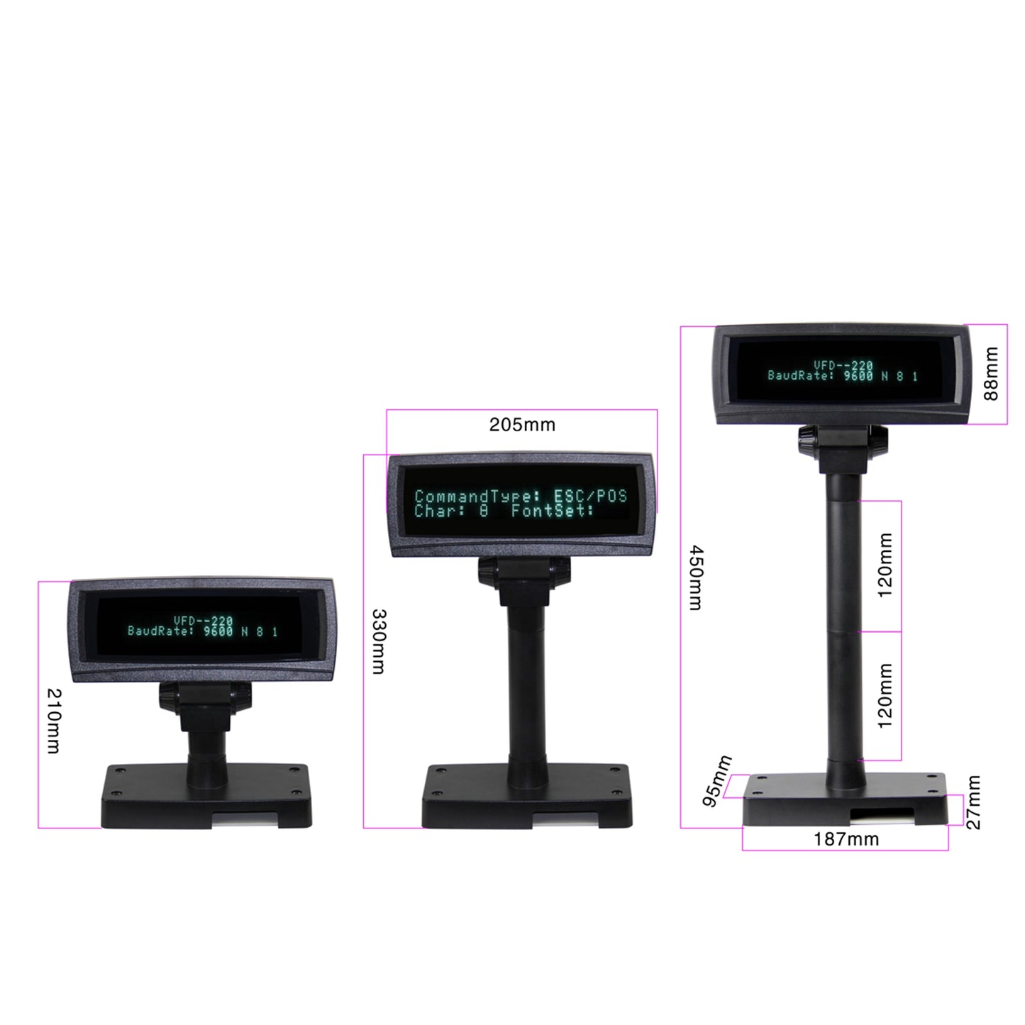 VFD Customer Pole Display 210CE