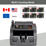 Money Counter Machine Count Value of Bills, UV/MG/IR/DD Counterfeit Detection Bill Counter - Cash Counter with 2.8-inch TFT Display + Side LED Display, 6 Modes Add/Batch/ Count /Auto /Manual/Restart, 1,000 Notes Per Minute