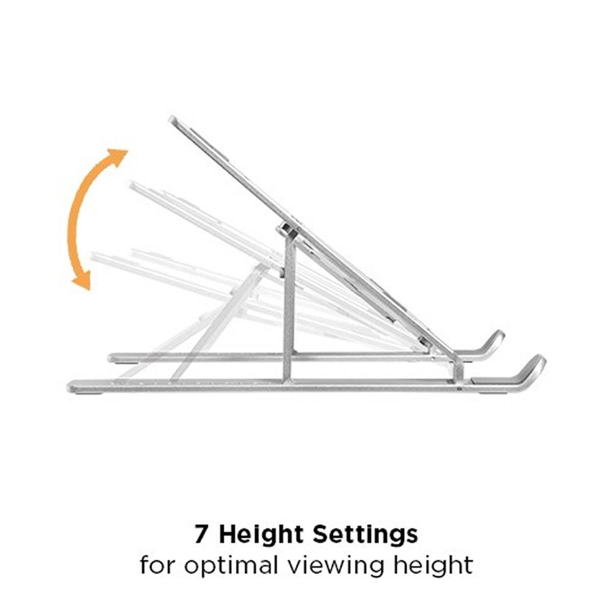 Portable Laptop Desk Stand Foldable, Ergonomic Ventilated Laptop Riser Compatible with 10-16” Laptops - syson