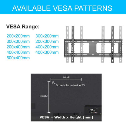 Heavy-Duty Tilt TV Wall Mount for 37" ~70" TV up to 80kg/176lbs with Hardware Pack TV Screws Kit - syson
