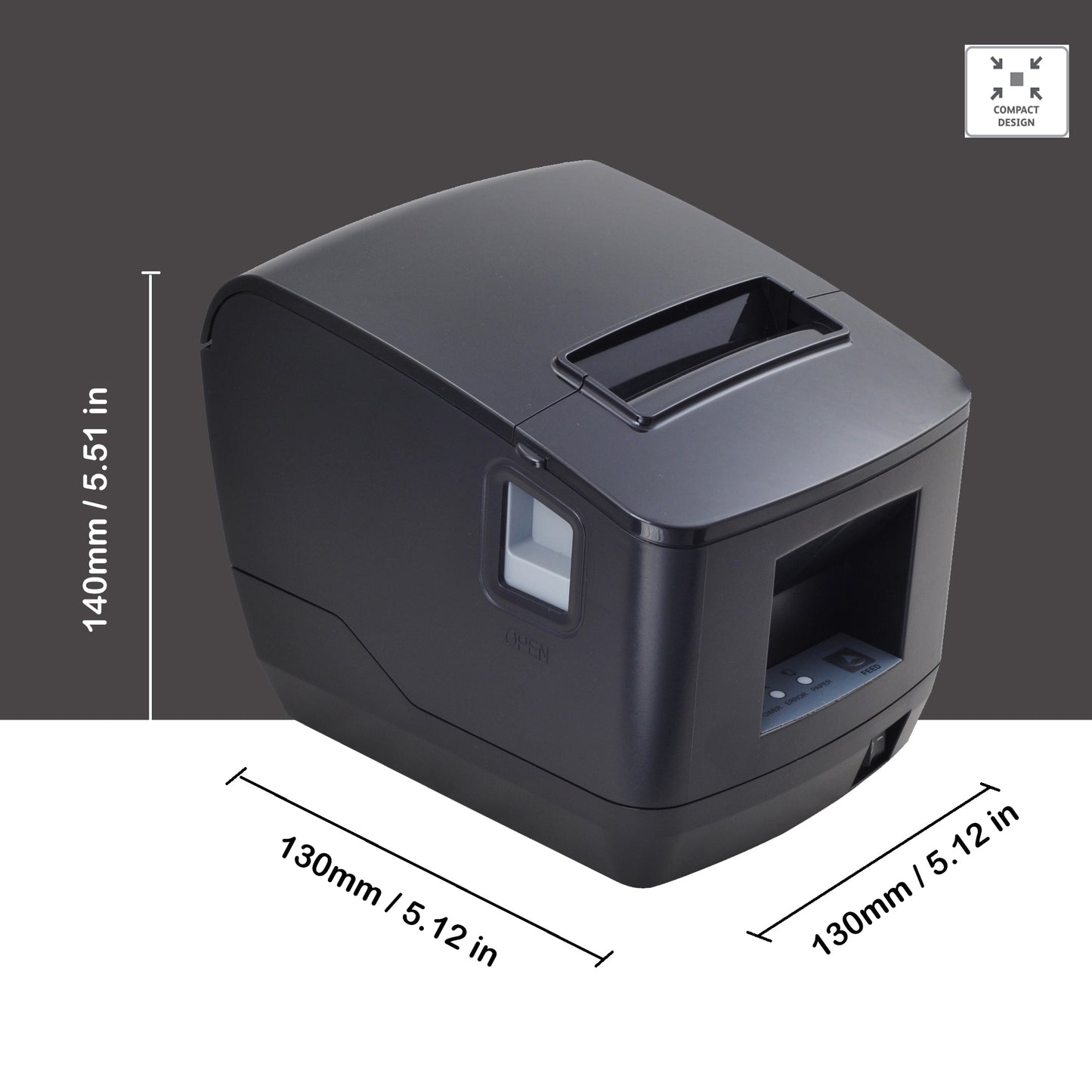 80mm Thermal Receipt Printer with USB LAN Port for Restaurant Receipt and Kitchen Printing ESC/POS Support Linux Windows