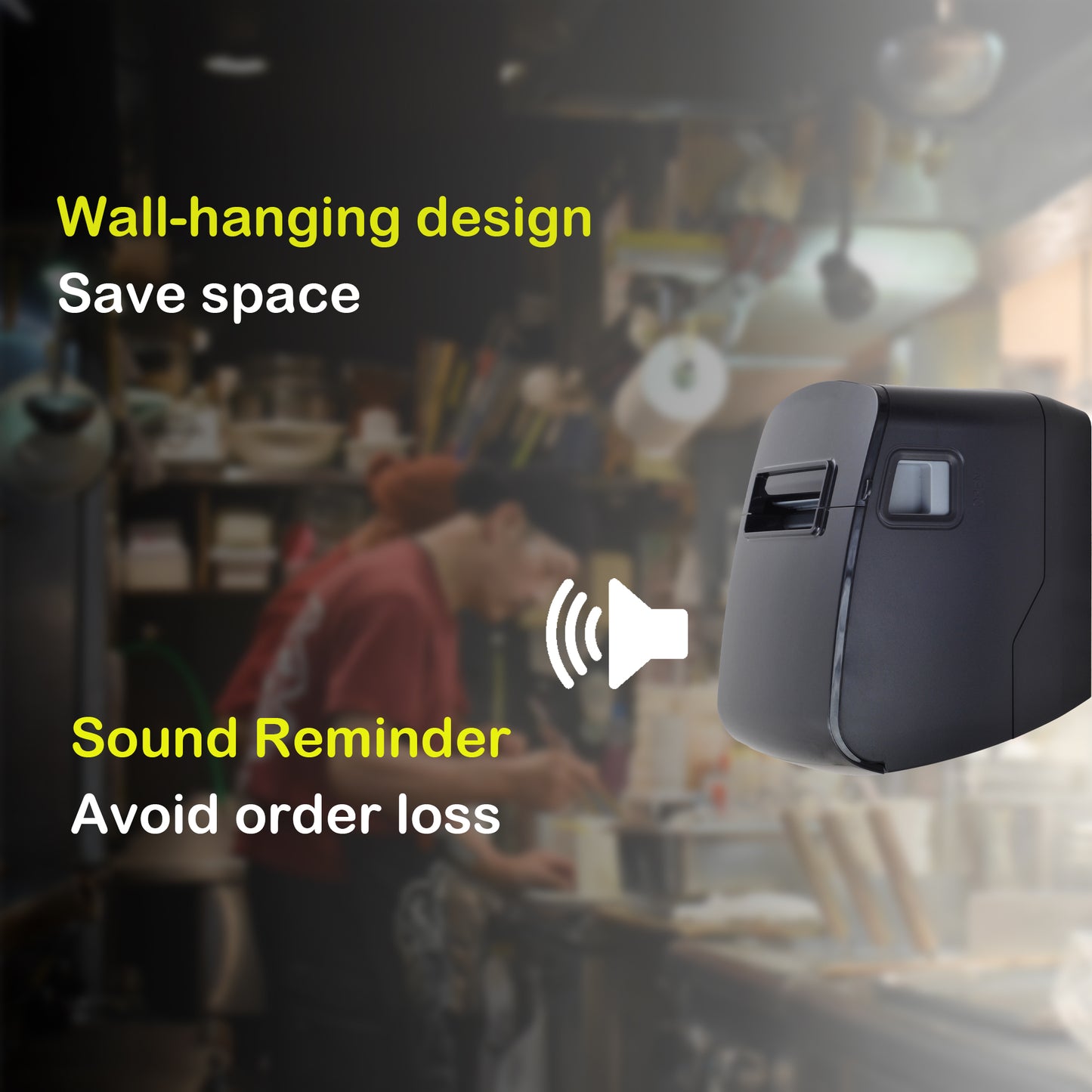 *WiFi* *DHCP* Kitchen Printer 80mm Thermal Receipt Printer with USB LAN Port for Restaurant Receipt and Kitchen Printing ESC/POS Support Linux Windows