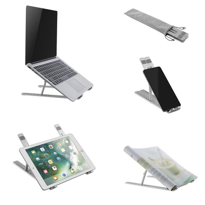 Portable Laptop Desk Stand Foldable, Ergonomic Ventilated Laptop Riser Compatible with 10-16” Laptops - syson